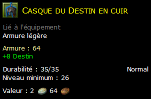 Casque du Destin en cuir