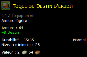 Toque du Destin d'érudit