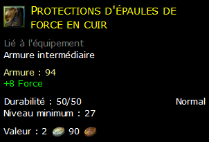 Protections d'épaules de force en cuir