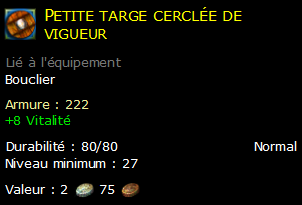 Petite targe cerclée de vigueur