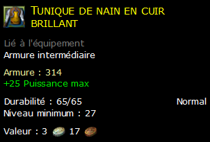 Tunique de nain en cuir brillant