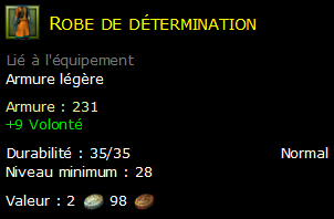 Robe de détermination