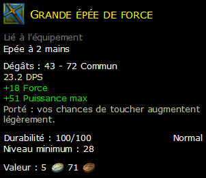 Grande épée de force