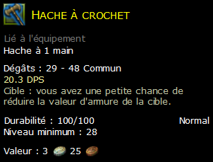 Hache à crochet
