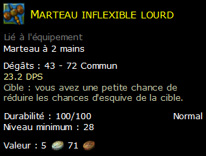 Marteau inflexible lourd