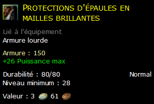 Protections d'épaules en mailles brillantes