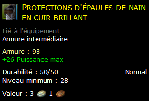 Protections d'épaules de nain en cuir brillant