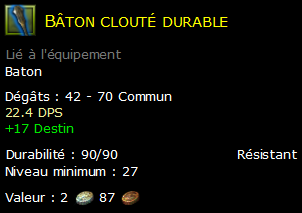 Bâton clouté durable