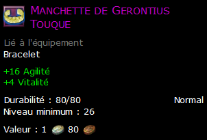 Manchette de Gerontius Touque