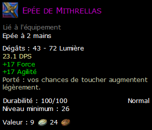 Epée de Mithrellas