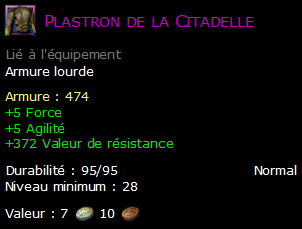 Plastron de la Citadelle