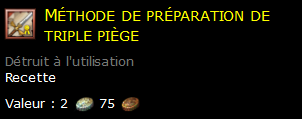 Méthode de préparation de triple piège