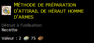 Méthode de préparation d'attirail de héraut homme d'armes