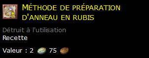 Méthode de préparation d'anneau en rubis