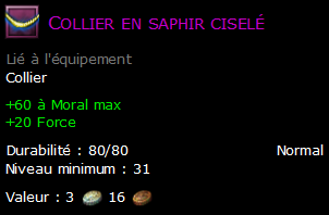 Collier en saphir ciselé