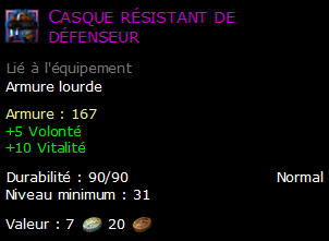 Casque résistant de défenseur