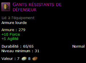 Gants résistants de défenseur