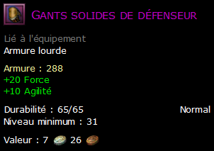 Gants solides de défenseur