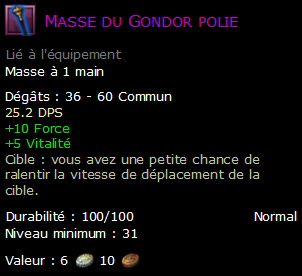 Masse du Gondor polie