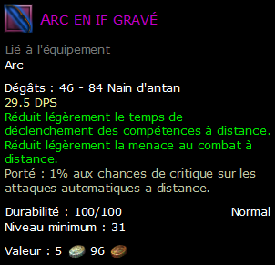 Arc en if gravé