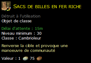 Sacs de billes en fer riche