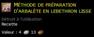 Méthode de préparation d'arbalète en lebethron lisse