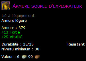 Armure souple d'explorateur