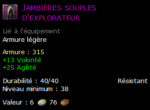 Jambières souples d'explorateur