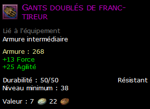 Gants doublés de franc-tireur