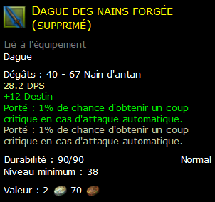 Dague des nains forgée (supprimé)