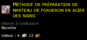 Méthode de préparation de marteau de forgeron en acier des nains