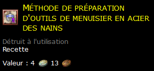 Méthode de préparation d'outils de menuisier en acier des nains