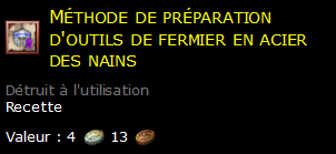 Méthode de préparation d'outils de fermier en acier des nains