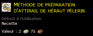 Méthode de préparation d'attirail de héraut pèlerin