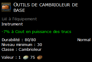 Outils de cambrioleur de base