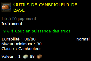 Outils de cambrioleur de base