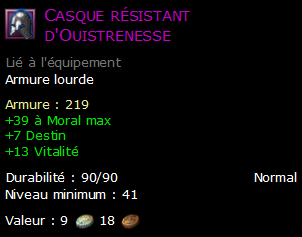 Casque résistant d'Ouistrenesse