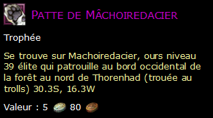 Patte de Mâchoiredacier