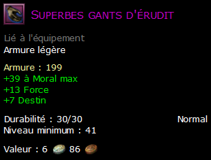 Superbes gants d'érudit