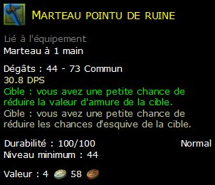 Marteau pointu de ruine