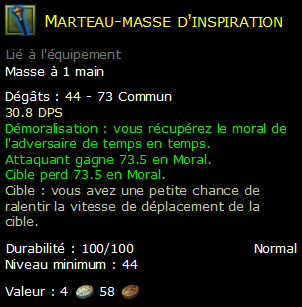 Marteau-masse d'inspiration