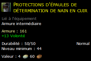 Protections d'épaules de détermination de nain en cuir