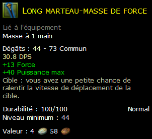 Long marteau-masse de force