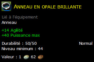 Anneau en opale brillante