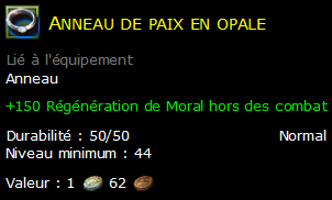 Anneau de paix en opale