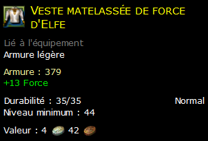 Veste matelassée de force d'Elfe