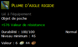 Plume d'aigle rigide