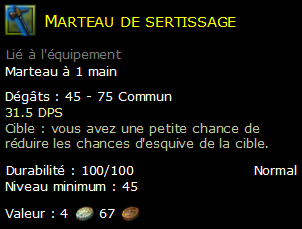 Marteau de sertissage