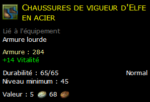 Chaussures de vigueur d'Elfe en acier