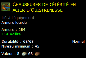 Chaussures de célérité en acier d'Ouistrenesse